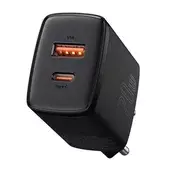 BASEUS COMPACT glavni punjač sa USB i Type-C utičnicom (20W, PD brzi punjač 3.0) CRN CCXJ-B01