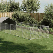 Vanjska kućica za pse sa stazom 8x2x1,5 m pocinčani čelik