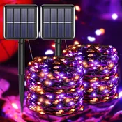 Solarne ljubicasto narandžaste lampice 30 metara