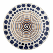 Bijelo-tamno plavi tanjur od kamenine o 27 cm Shama – Bloomingville