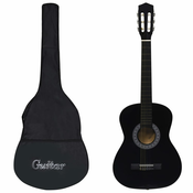 vidaXL Klasicna gitara za pocetnike s torbom crna 3/4 36 