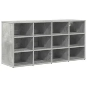 Vidaxl omara za čevlje Betonsko siva 103 x 30 x 51 cm Konstruiran les