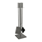 Portoss garnitura za kamin, 80 cm, crna