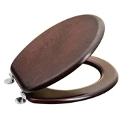SAPHO AQUALINE Okroglo WC sedalo, oreh/češnja HDF 370x430 mm