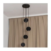 Lestenec na kablu GAMBIT 4xGU10/10W/230V črn