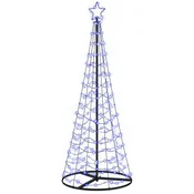 Vidaxl Spiralna LED novoletna jelka s podstavkom EKENAS 180 cm 220 LED