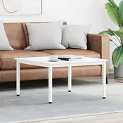 vidaXL Klubska miza Bela 80 x 80 x 45 cm Masivno borovo les