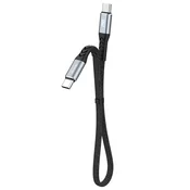 slomart kabel usb-c do usb-c dudao 100w pd 0,23m (črn)