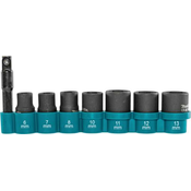 MAKITA 8-delni set natičnih nastavkov z adapterjem E-12289