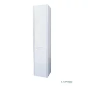 Lapino Ormar za kupatilo sa korpom za veš Flora 35x150cm Belio-sivi