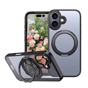CELLECT 360 stupnjeva okretajući karikagyűrűs case Iphone 17 crno-prozirna