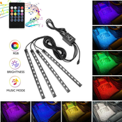 RGB auto dekoratvno muzičko LED svetlo
