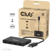 Club 3D CLUB3D Quad DisplayPort Hub, 4x 4K@30Hz