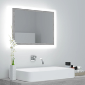 vidaXL LED kupaonsko ogledalo siva boja betona 60×8,5×37 cm od iverice