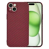 Trden TPU ovitek Techsuit Carbonite FiberShell za iPhone 15 Plus - red