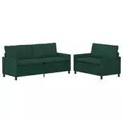 Set sofe 2 pcs Tamnozelena Baršun