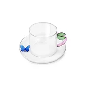 Ichendorf Milano skodelica s podstavkom iz borosilikatnega stekla Fruits and Flowers 300 ml