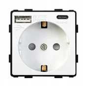 shumee 230V bela vtičnica USB A C RTX SH polnilnik