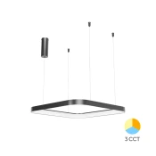 Braytron LED LED visilica BRY-BELLA-SLP-PD-KVADRATNA-CRNA-36W-3U1-IP20