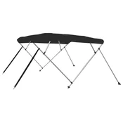 Vidaxl Bimini tenda s 4 loki črna 243x196x137 cm