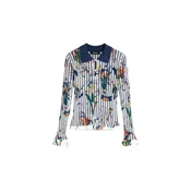 Desigual Majica mornarska / rumena / temno zelena / bela