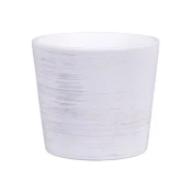 Pokrov za cvetlični lonček RABAS WHITE keramični mat d17x16cm
