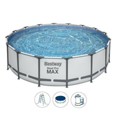 Bestway bazen za dvoriste Steel Pro Max sa celicnim ramom (kompletna oprema:filter pumpa,prekrivac I merdevine) 488x122 cm ( 5612Z )