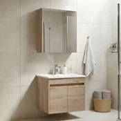 HANAH HOME Kupatilski ormarić sa umivaonikom i ogledalom (2 komada) Side 65 v2 780