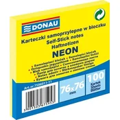 Donau Samolepilna blazinica 76 x 76 mm - neonsko rumena 100 listov