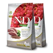 Farmina N&D dog QUINOA (GF) adult mini, neutered, duck, broccoli & asparagus 2 x 7 kg