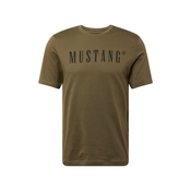 MUSTANG Majica AUSTIN svetlo rjava/črna