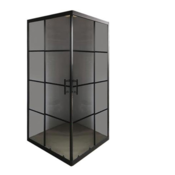 Linni Ideal Tuš kabina, 90x90x195cm, Providno staklo 6mm, Crni ram