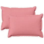 vidaXL Blazina z blazino HOUTEN 2 kos Roza Lažni lanu