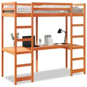 Vidaxl Okvir za pograd brez vzmetnice rjava 75x190 cm trdna borovina