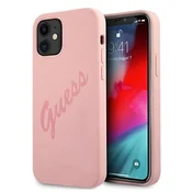 Guess Etui Guess Script Vintage za iPhone 12 mini - roza