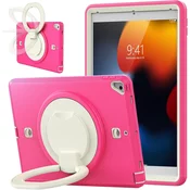 Ohišje za iPad 9/8 10,2 s stojalom in naramnico roza