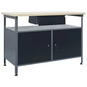 Vidaxl Delovna miza črna 120x60x85 cm jeklo