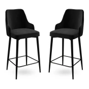 Hanah Home Set 2 barske stolice Crni