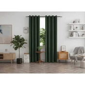 Zatemnitvena zavesa DUNES VELVET 140x250 cm, temno zelena Za obesiti: Trak za nabiranje