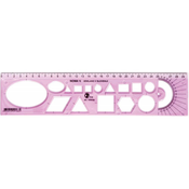 Šablonski ravnalo OPTIMA fleksibilno ružičasto 30 cm 53070