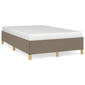 shumee vidaXL Posteljni okvir brez vzmetnice, taupe, 120x190 cm, blago