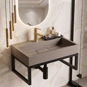 Konglomeratni umivalnik Rea GOYA 60CM Taupe + okvir