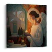 Slika angel s svečo - 50x50