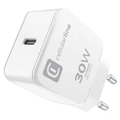 Kucni punjac CELLULARLINE, za Apple, 30W, USB-C, bijeli