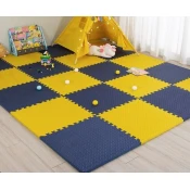 MXM Podloga za sestavljanke tatami za otroke, rumeno-modra, 24 kosov