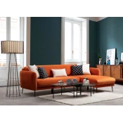 Atelier del Sofa Ugaona garnitura Sevilla 98x85x270cm Narandžasta