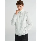 Moški pulover HMLANDROS HALF ZIP NECK SWEATSHIRT