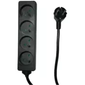 shumee Microconnect MC-PS040150FRB omrežni razdelilnik 4x RJ45 1,5 m črne barve