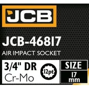 JCB udarna glava 3/4 17mm 12-kutna Cr-Mo NASTAVAK s ruckom
