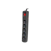 Armac Armac ARC5/15/CZ razdelilnik 1,5m, 5 vtičnic, črn